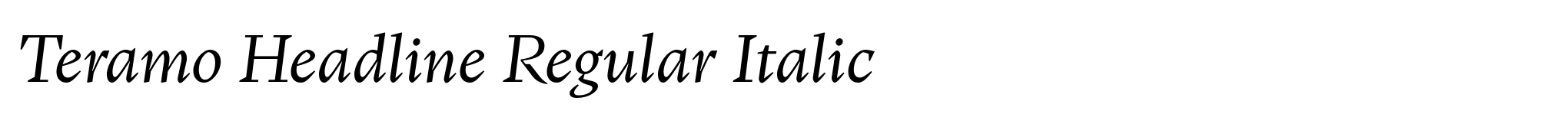 Teramo Headline Regular Italic image